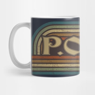 p.o.d vintage stripes Mug
